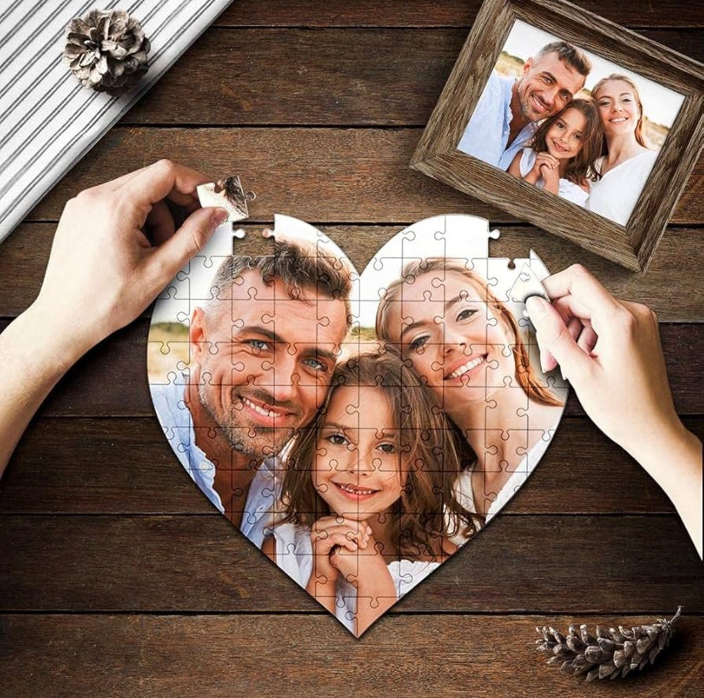 Custom Heart-Shaped Photo Puzzle ❤️🧩