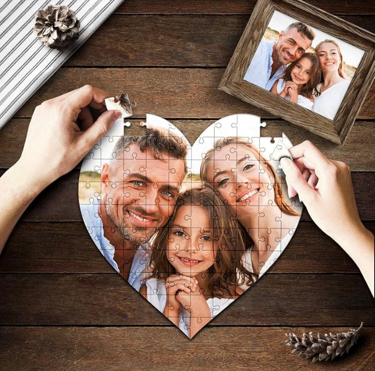 Custom Heart-Shaped Photo Puzzle ❤️🧩